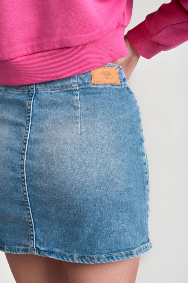 Jupe Zaza en jeans bleu délavé