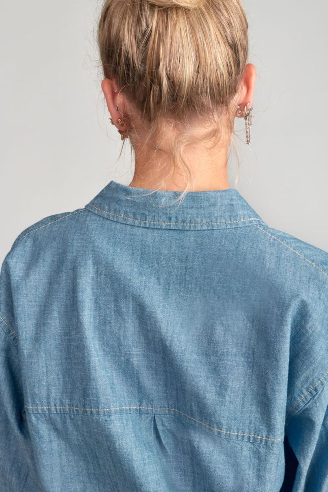 Chemise oversize Ziagi bleu denim