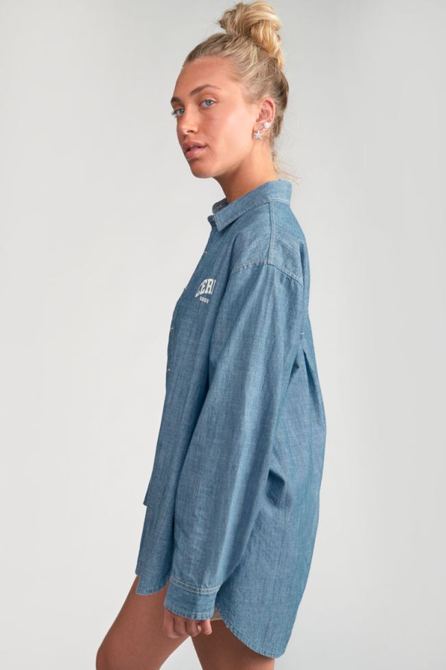 Chemise oversize Ziagi bleu denim