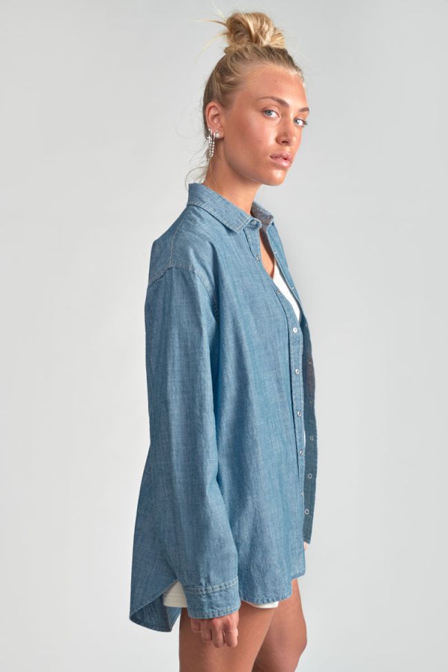 Chemise oversize Ziagi bleu denim