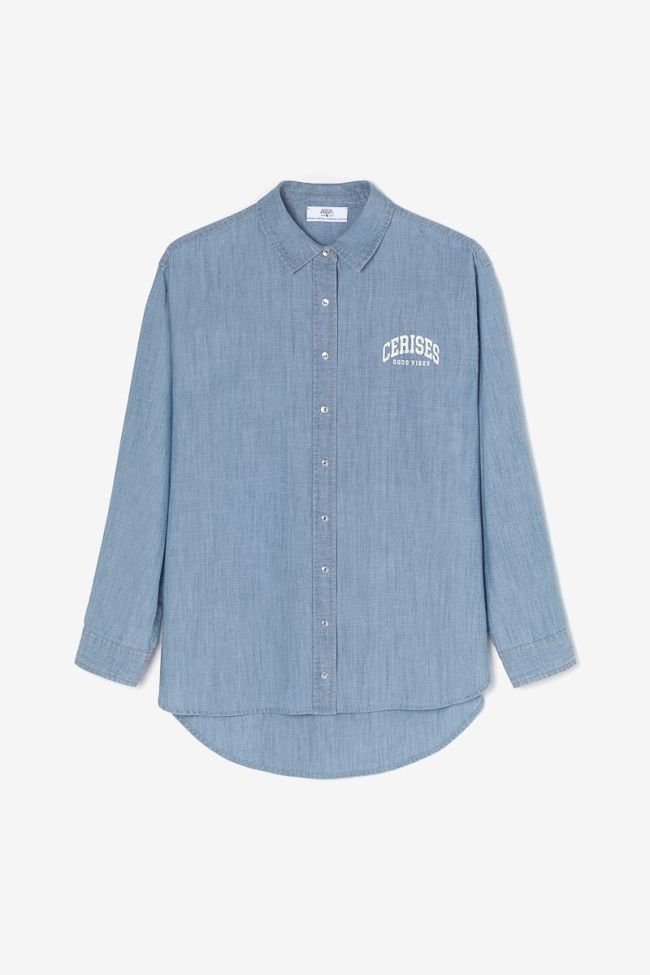 Chemise oversize Ziagi bleu denim