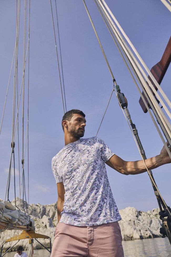 T-shirt Abel à motif tropical