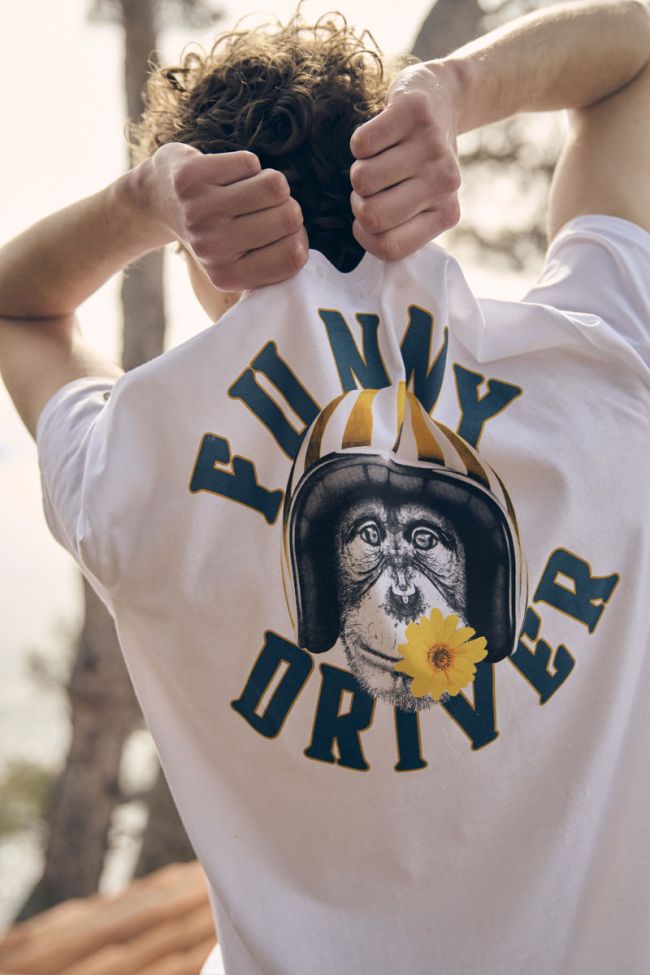 T-shirt Boyle blanc imprimé