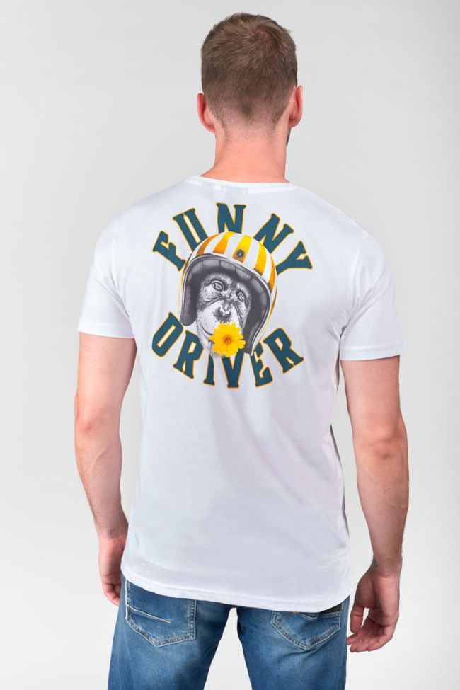 T-shirt Boyle blanc imprimé