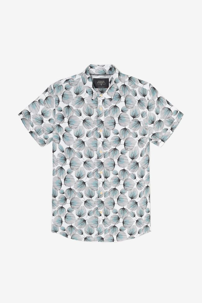 Chemise Bremo blanche à motif feuilles