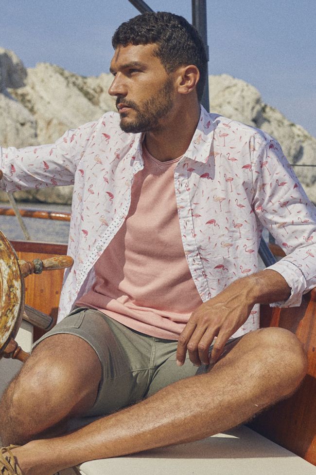 Chemise Flamas blanche à motif