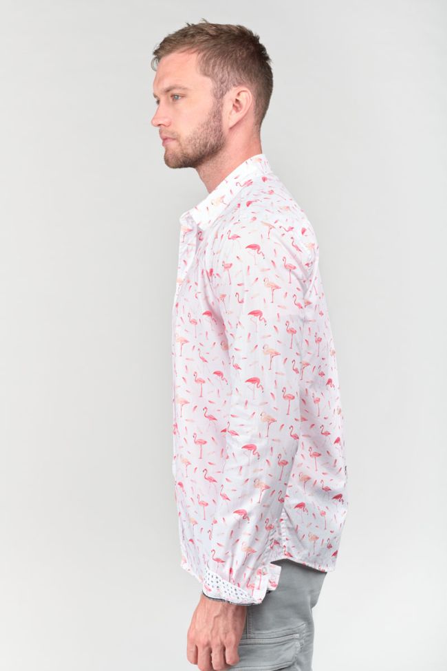 Chemise Flamas blanche à motif
