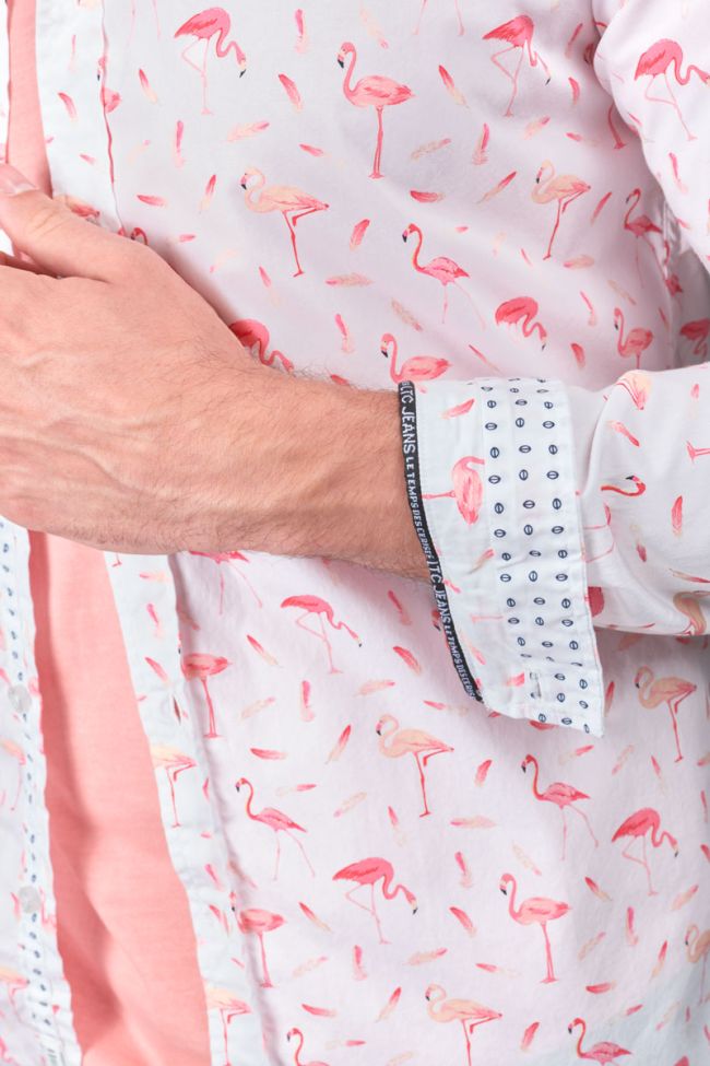 Chemise Flamas blanche à motif