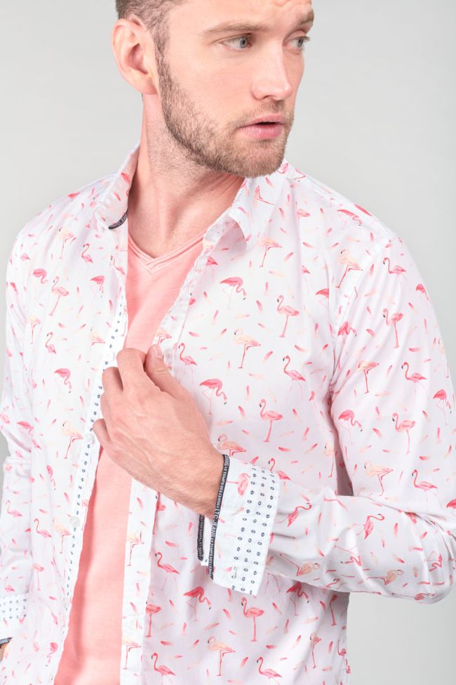 Chemise Flamas blanche à motif