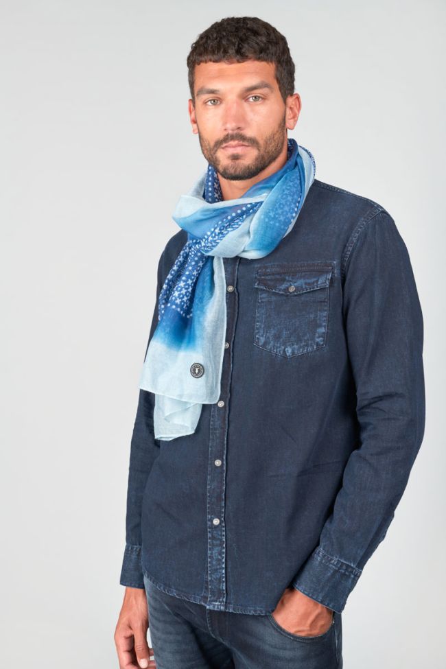 Foulard Mikor bleu à motif