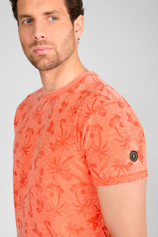 T-shirt Osmel pêche à motif palmier