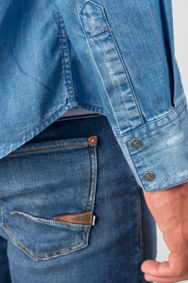 Chemise Pedro en jeans bleu délavé