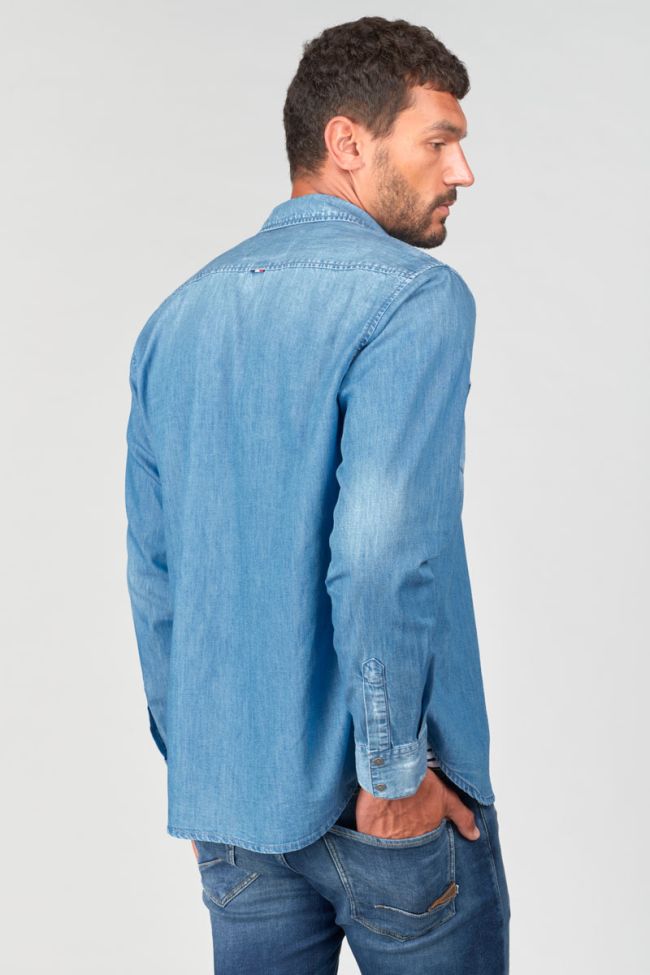 Chemise Pedro en jeans bleu délavé
