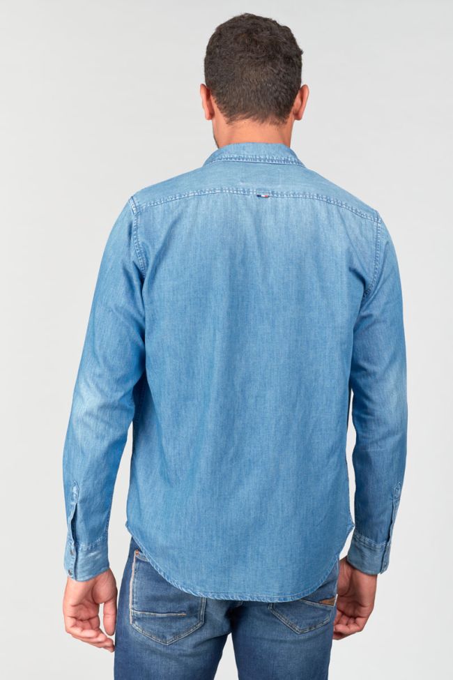 Chemise Pedro en jeans bleu délavé