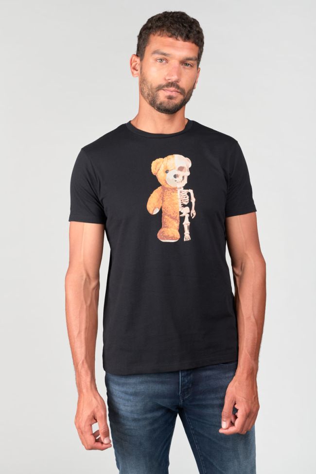 T-shirt Pembrok noir imprimé