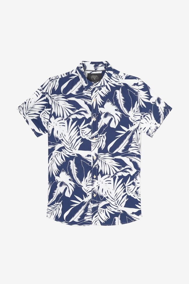 Chemise Ruti bleu marine à motif jungle