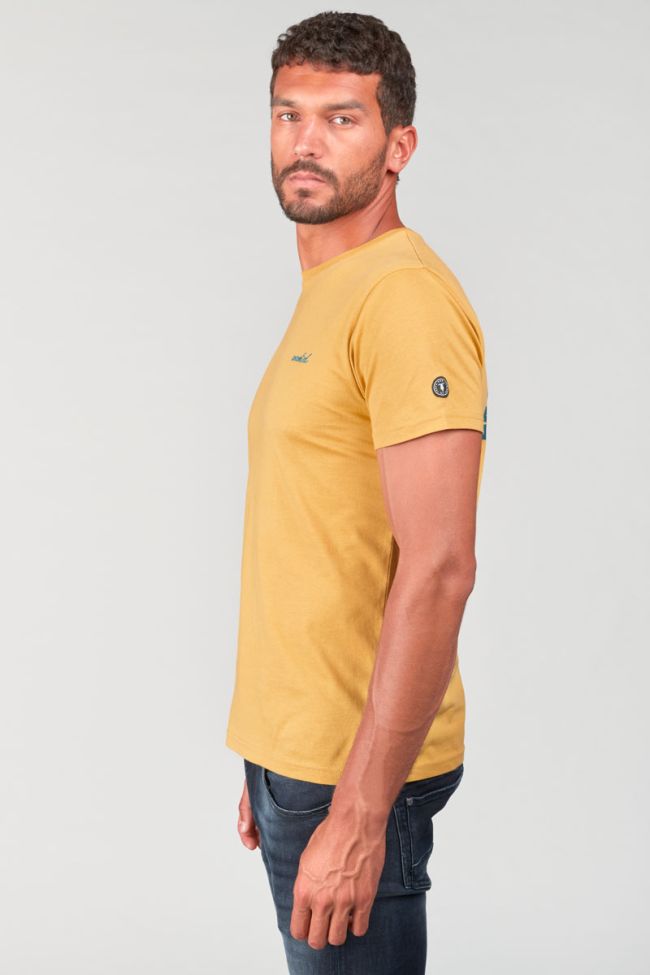 T-shirt Wunth jaune moutarde imprimé