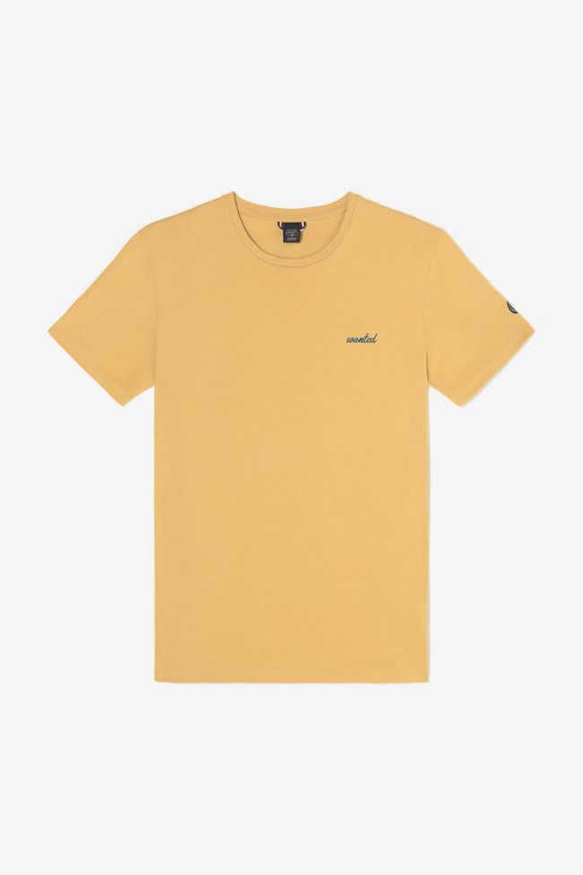 T-shirt Wunth jaune moutarde imprimé