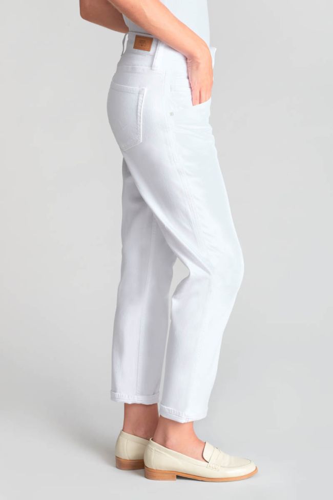 Jeans 400/60 girlfriend Thil taille haute blanc 