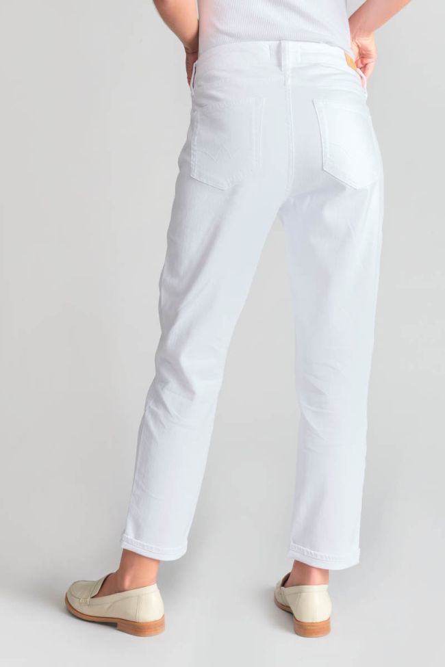 Jeans 400/60 girlfriend Thil taille haute blanc 