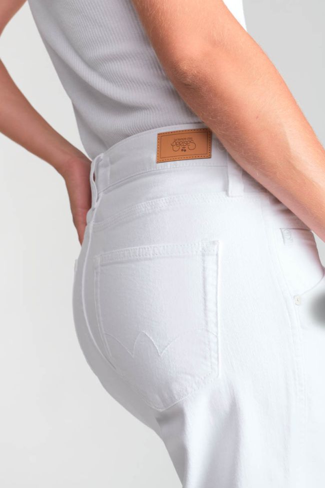 Jeans 400/60 girlfriend Thil taille haute blanc 