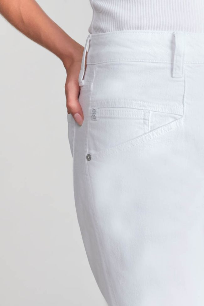 Jeans 400/60 girlfriend Thil taille haute blanc 