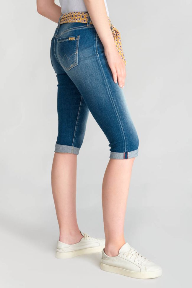 Corsaire Arol en jeans bleu délavé