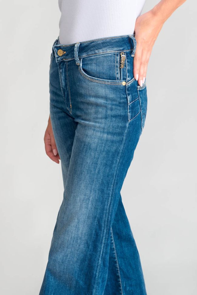 Jeans pulp flare Barcy taille haute bleu N°3