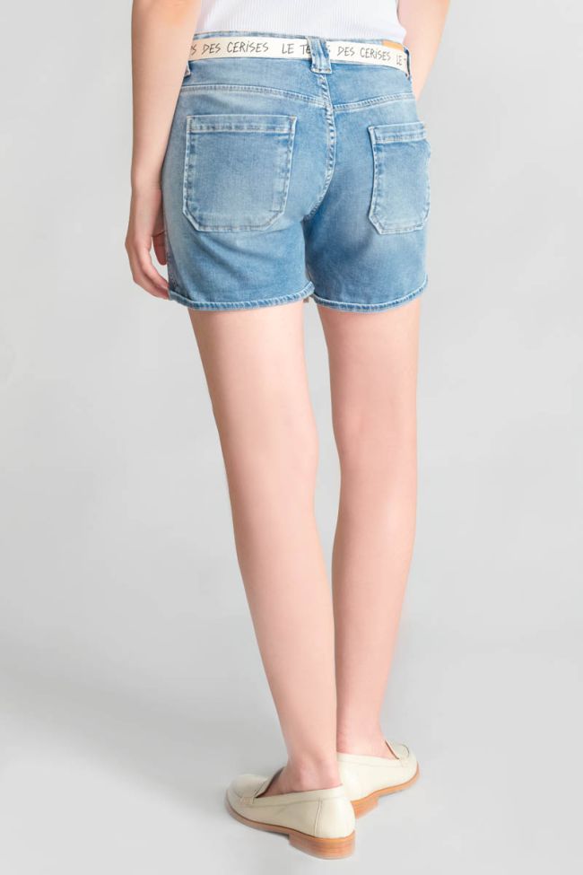 Short Bloom en jeans bleu clair