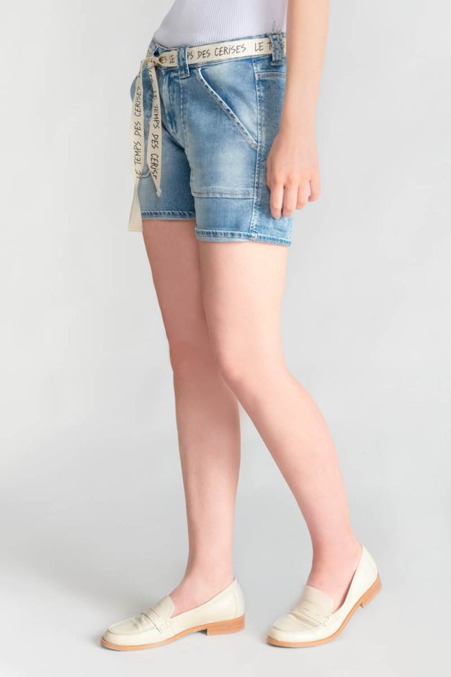 Short Bloom en jeans bleu clair
