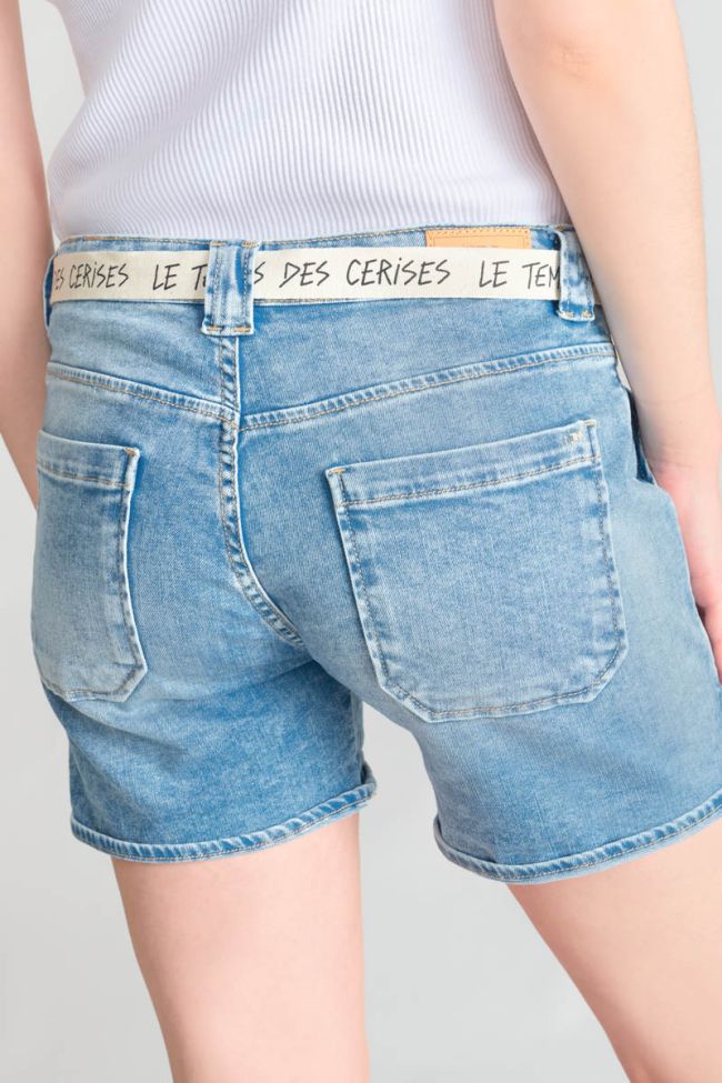 Short Bloom en jeans bleu clair