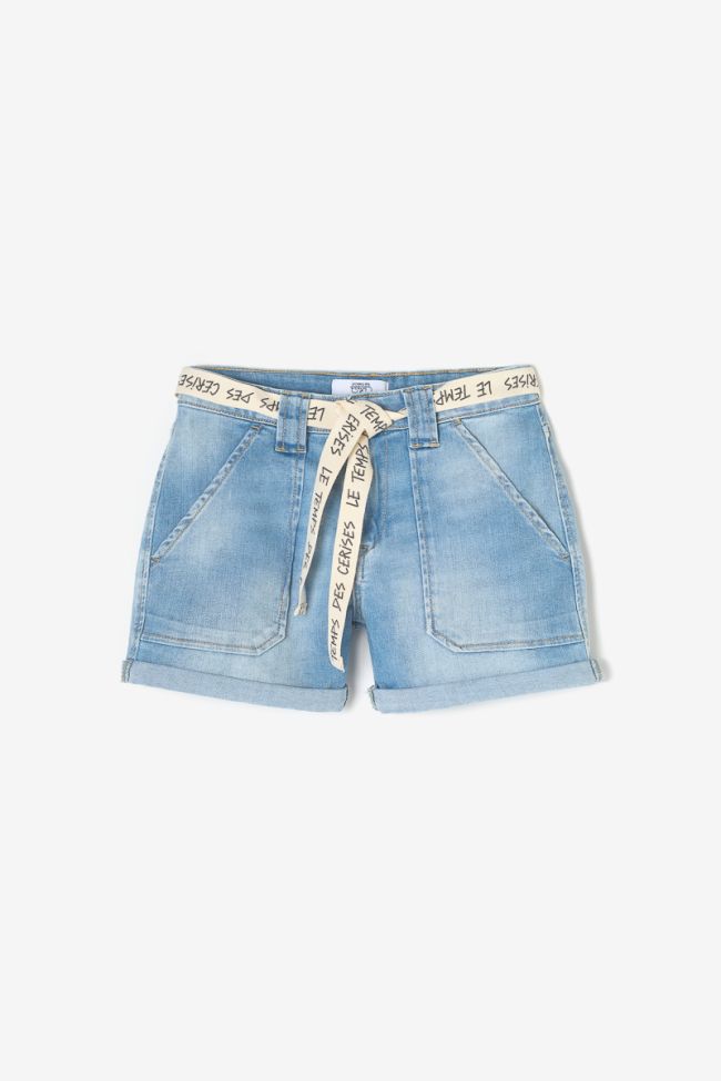 Short Bloom en jeans bleu clair