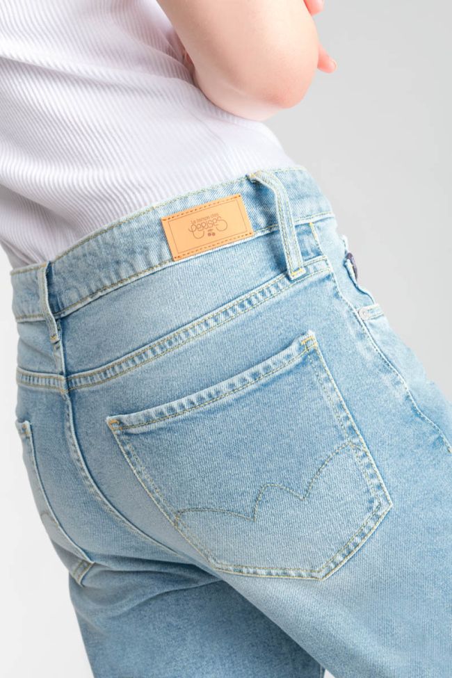 Jeans boyfit Cosy 7/8ème destroy bleu N°5