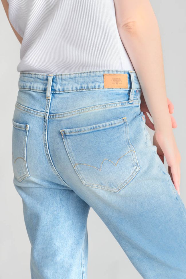 Jeans boyfit Cosy Pocket 7/8ème destroy bleu N°5