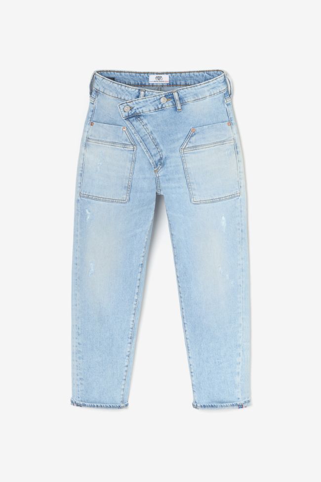 Jeans boyfit Cosy Pocket 7/8ème destroy bleu N°5