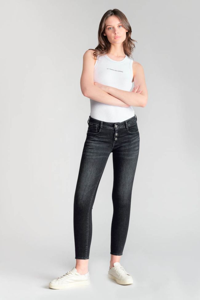 Jeans pulp slim Delos 7/8ème noir N°2