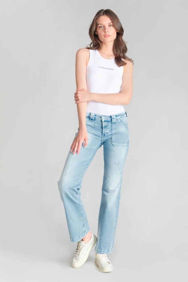 Jeans flare destroy bleu N°5