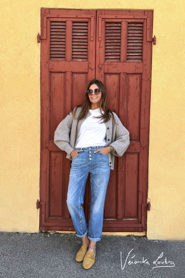 James 400/60 girlfriend by Véronika Loubry jeans taille haute bleu N°4