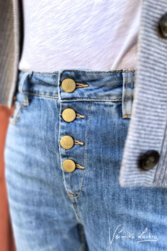 James 400/60 girlfriend by Véronika Loubry jeans taille haute bleu N°4