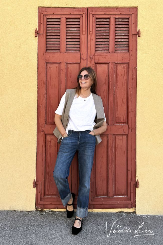 James 400/60 girlfriend by Véronika Loubry jeans taille haute bleu N°2