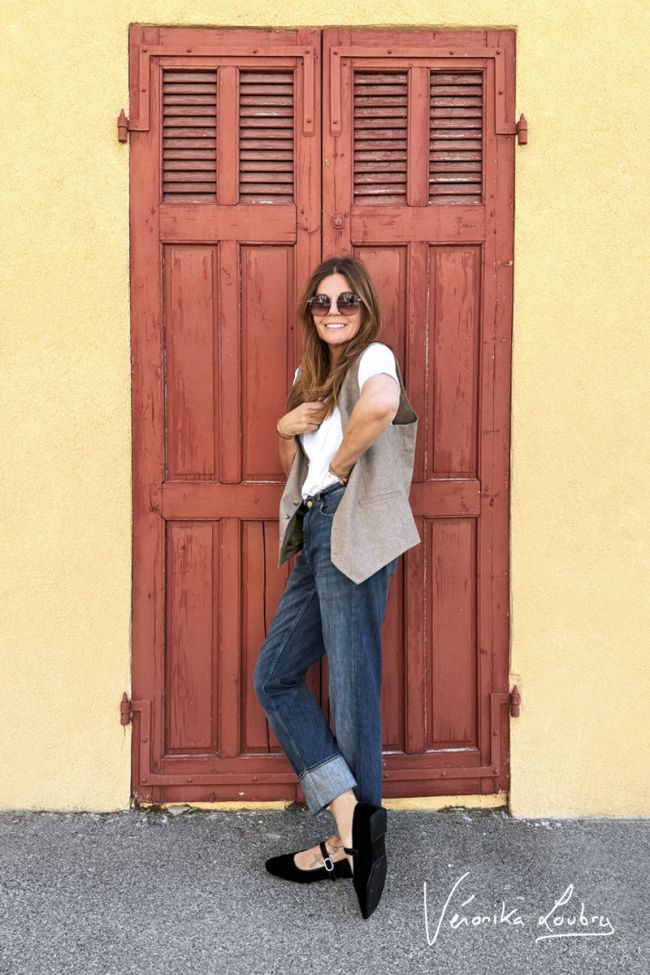 James 400/60 girlfriend by Véronika Loubry jeans taille haute bleu N°2