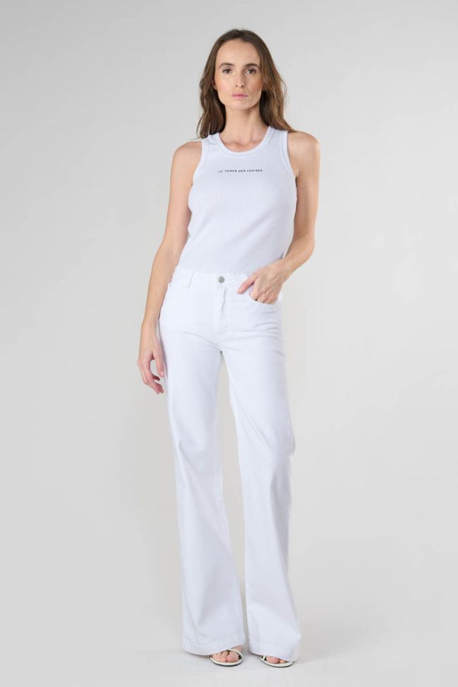Jeans pulp flare Maes taille haute blanc 