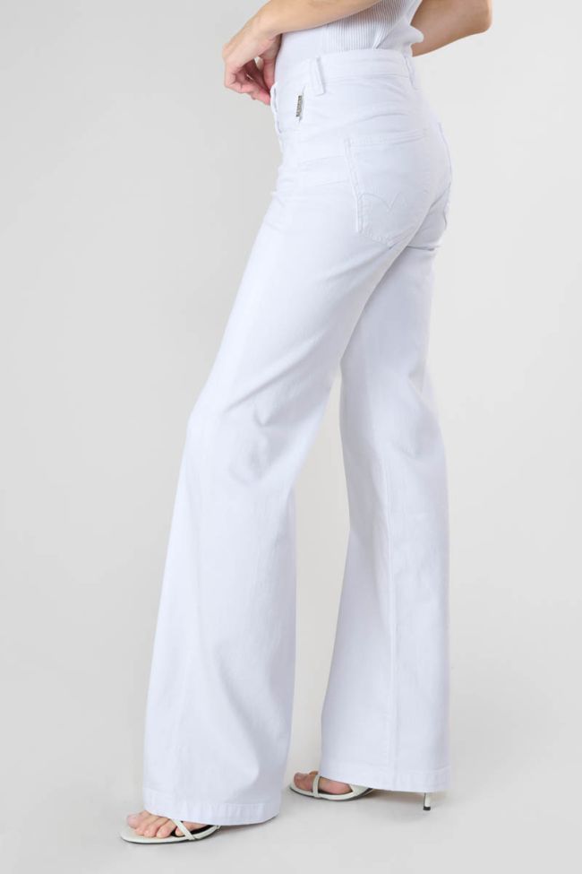 Jeans pulp flare Maes taille haute blanc 