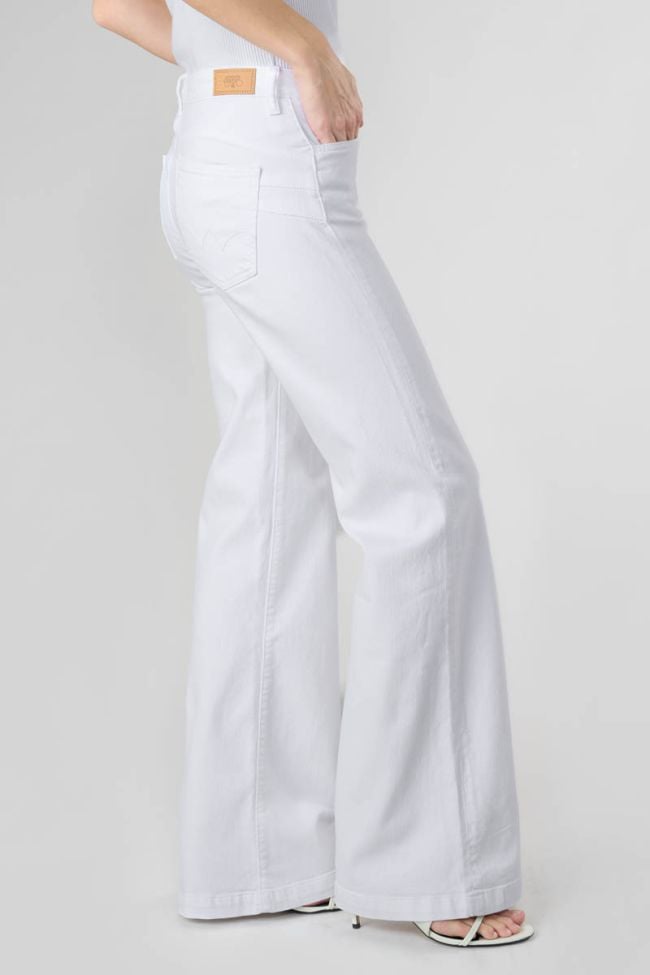 Jeans pulp flare Maes taille haute blanc 
