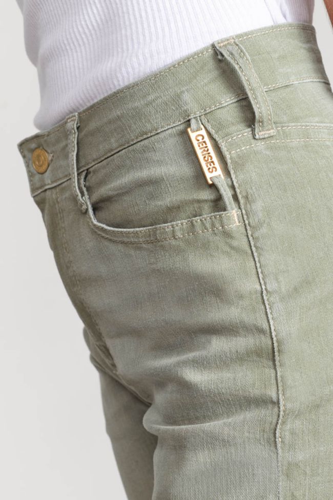 Marylou 400/17 mom taille haute 7/8ème jeans kaki