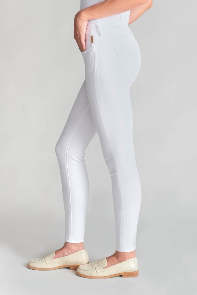 Jeans power skinny 7/8ème blanc 