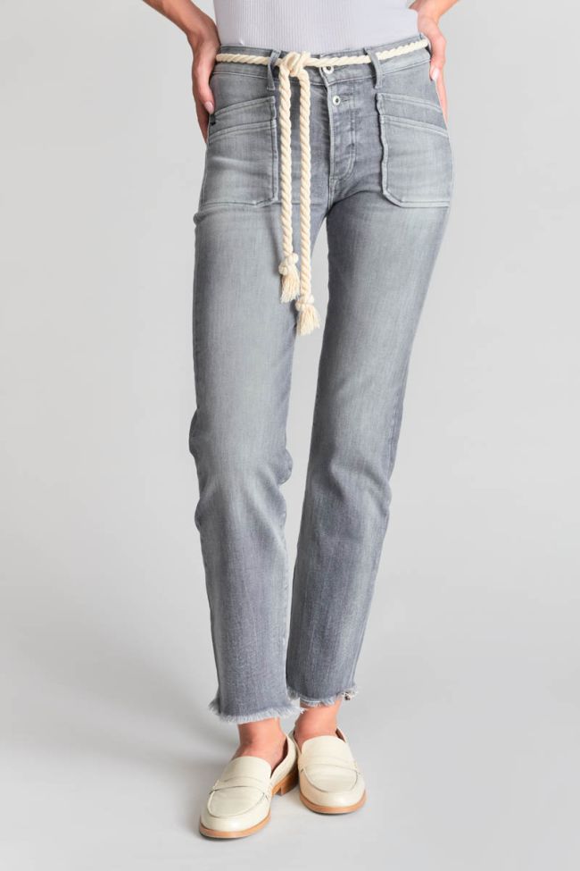 Jeans Pricilia taille haute 7/8ème gris N°3