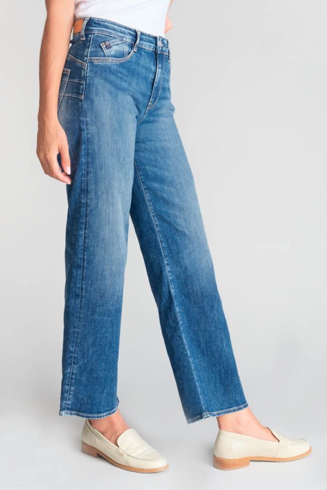 Jeans pulp wide leg taille haute 7/8ème bleu N°3
