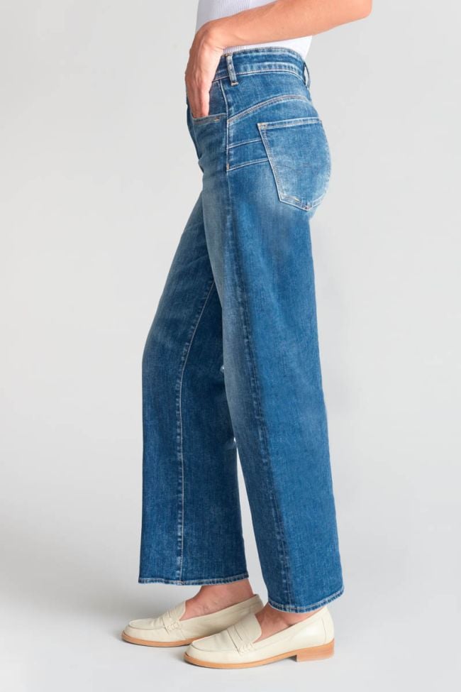 Jeans pulp wide leg taille haute 7/8ème bleu N°3