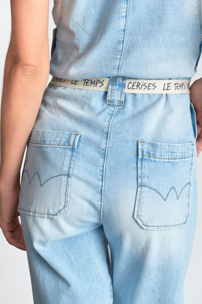 Combinaison pantalon Riga en jeans bleu délavé